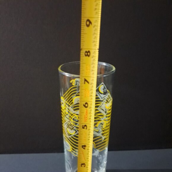 Bacardi Limón Rum Glass 7" Tall Yellow Citrus Design Barware Pint Drink Glass - Picture 12 of 13